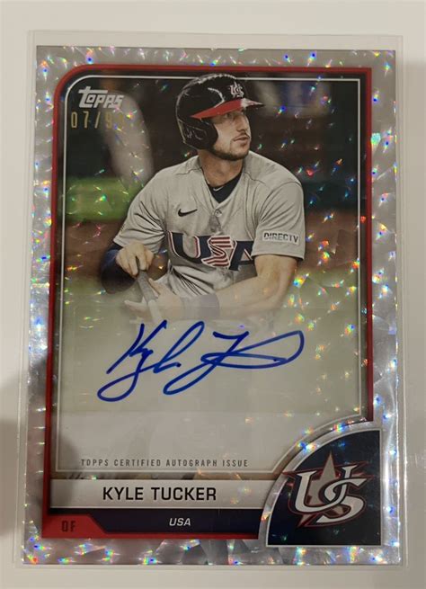 Yahoo Kyle Tucker Topps Wbc Silver Sparcle Hol