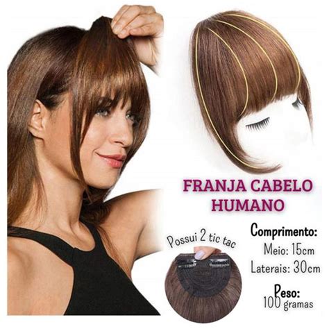 Franja Aplique Tic Tac CABELO HUMANO Natural Castanho BHAIR