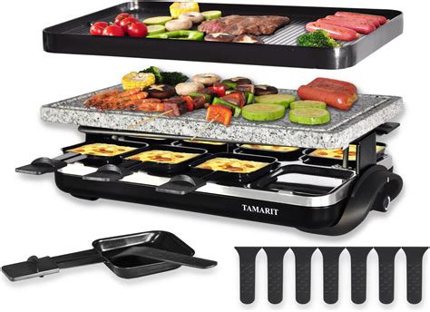 Artestia 1700w Raclette Table Grill With Steak Stone