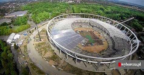 Stadion L Ski Budowa Z Lotu Ptaka Cz Dachu Jest Ju Gotowa Wideo