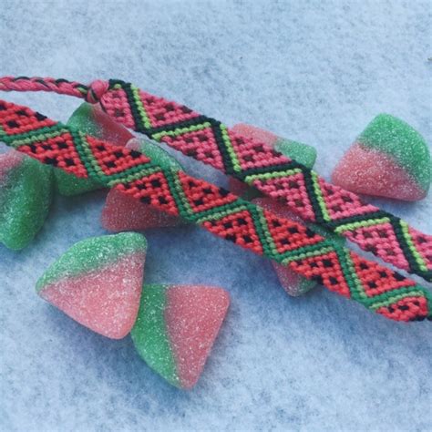 Watermelon Friendship Bracelet Watermelon Pattern Bracelet Fruit