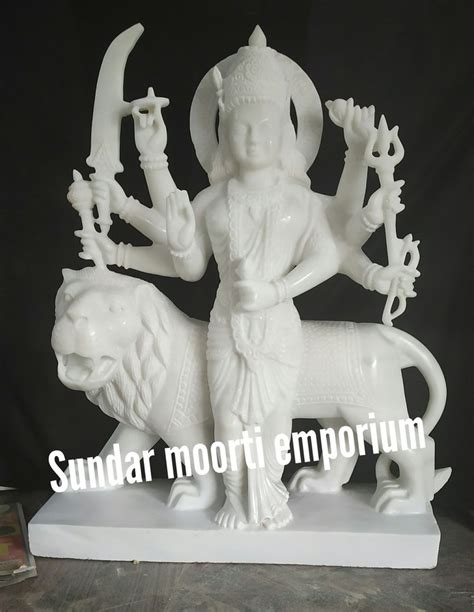 White Plain Durga Mata Marble Statue For Temple At Rs 75000 In Jaipur