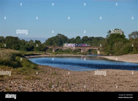 Northern Rail Class Pacer Train Crossing The River Lune Viaduct At