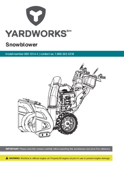 Snowblower Operator's Manual | Safety Instructions & Specifications