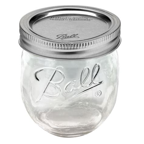 Ball Regular Mouth Collection Elite Half Pint Glass Jam Jars With Bands