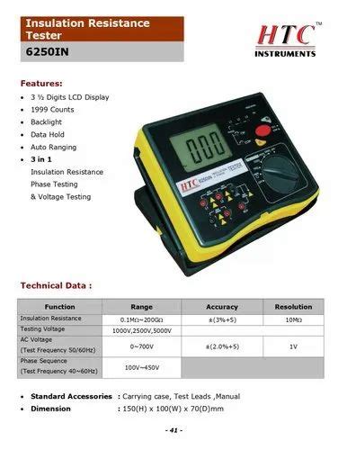 Htc Digital Insulation Tester N For Industrial At Rs Piece