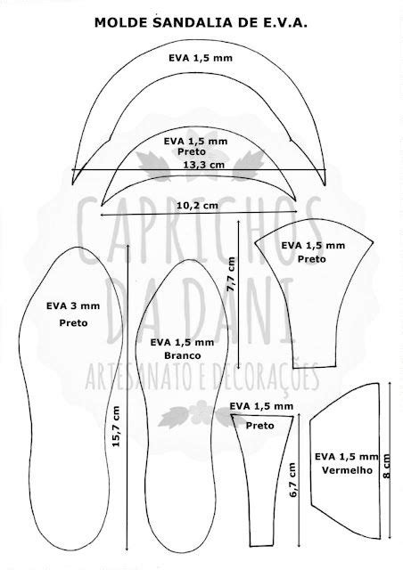 Eu Amo Artesanato Sandália em Eva Molde Sapatos de papel Molde