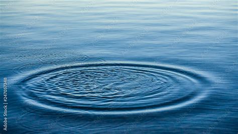 Ripples On Sea Texture Pattern Background Round Droplets Of Water Over