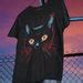 Weirdcore Cat T Shirt Vaporwave Cat Aesthetic Trippy Alt Clothing