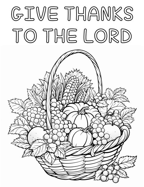 Give Thanks Coloring Pages For Kids [2025]