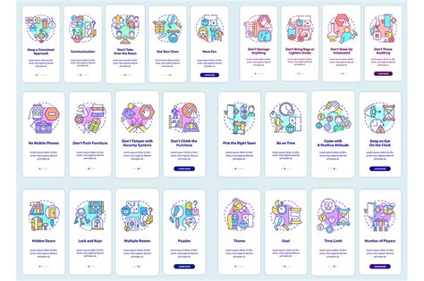 Escape Room Experience Mobile App Screen Graphic by IMG visuals icons ...