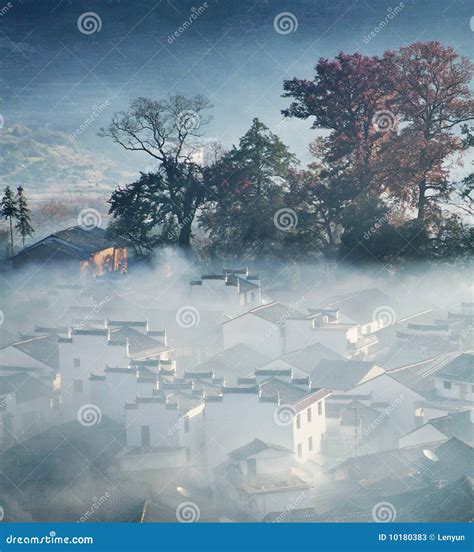 Dream World Hot Air Balloons In Night Sky With Full Moon Royalty Free Stock Photo