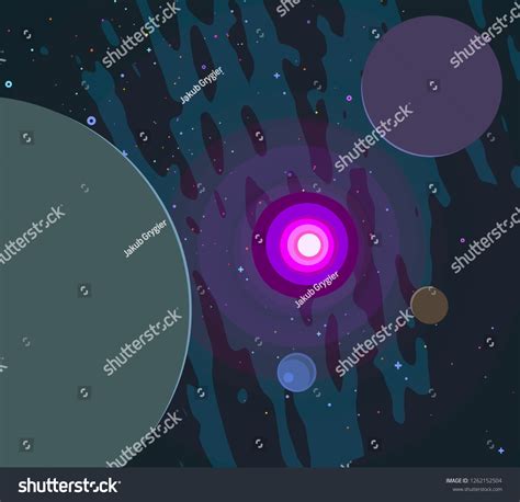 2d Illustration Cartoon Space Background Picture Stock Illustration 1262152504 Shutterstock