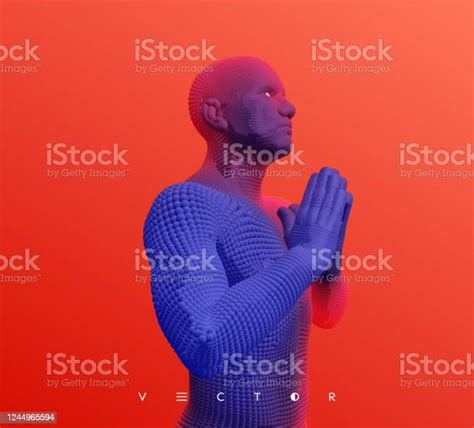 Man Who Prays Hands In Praying Position Prayer To God With Faith And Hope Concept For Religion