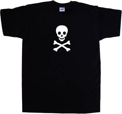 Teetreedesigns Skull And Crossbones Pirate 2 Black T Shirt