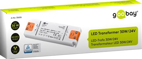 Goobay LED Transformator 24 V 30 W 24 V Gelijkstroom DC Voor LED S