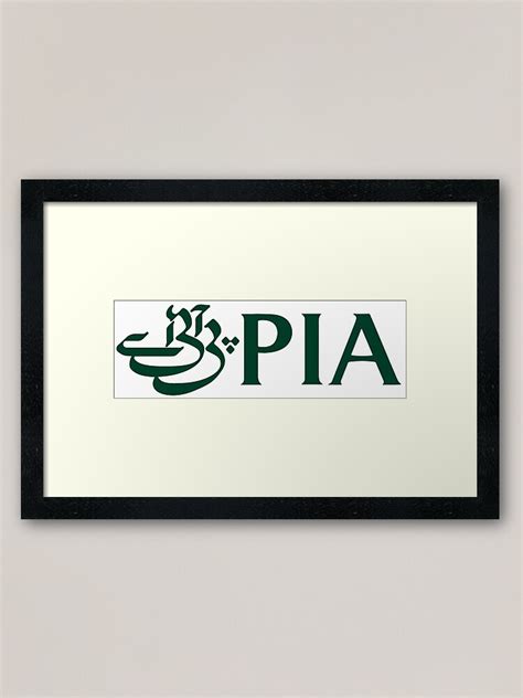 Pia Logo Pakistan International Airlines Framed Art Print For Sale