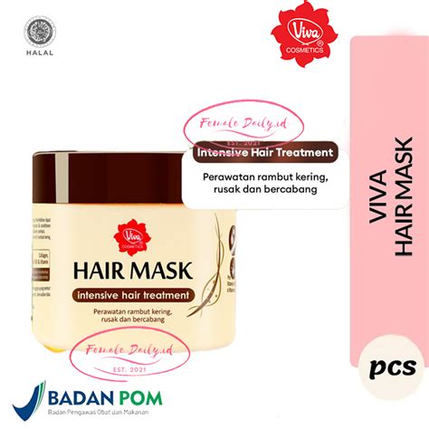 Jual Viva Hair Mask With Collagen Jojoba Oil And Vit B5 200 G Shopee Indonesia