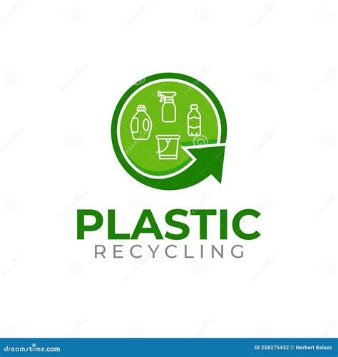 Plastic Recycling Logo Template Waste Plastic Recycling Icon Stock