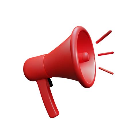 Megaphone 3d Rendering Icon Illustration 28567182 Png