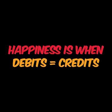 Happiness Is When Debit Equals Credit Sticker For Sale By Artistive