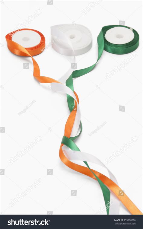 60 Ribbons Representing Indian Flag Colors Images, Stock Photos ...