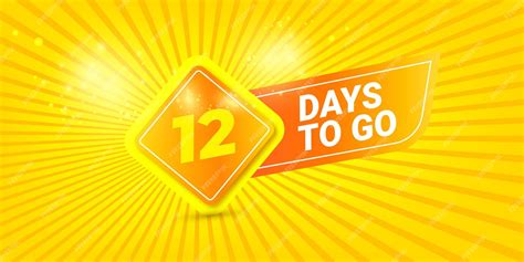 Premium Vector 12 Days To Go Banner Design Template