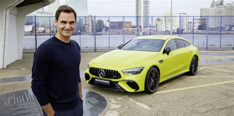 Mercedes Paints AMG GT 4-Door Tennis-Ball Yellow to Honor Roger Federer