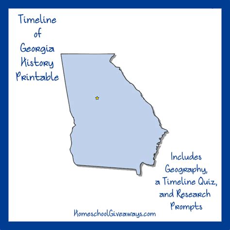 FREE Georgia State History Printable