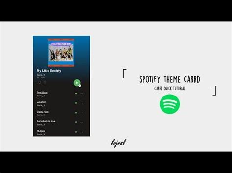 Spotify Themed Carrd Tutorial Spotify Youtube Theme Tutorial