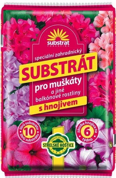 Substráty Substrát na muškáty a iné balkónové rastliny FORESTINA