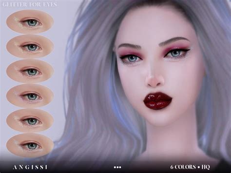 ANGISSI S GLITTER FOR EYES Makeup Cc Sims 4 Cc Makeup Makeup Looks