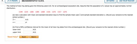 Solved 1 11 POINTS BBUNDERSTAT12 7 2 002 MY NOTES ASK Chegg