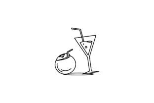 Summer Drink Icon Line Style Graphic By Myplumpystudio Creative Fabrica