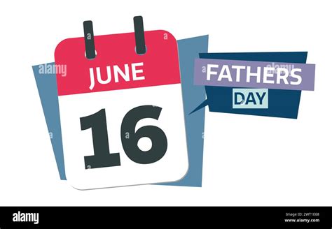 Father S Day June Th Calendar Date Design Stock Photo Alamy