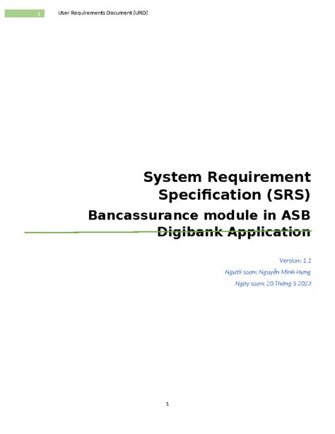 Banasuarance System Requirement Specification System Requirement Specification Srs