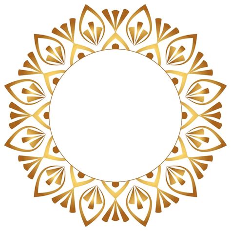 Premium Vector Luxury Mandala Background Golden Circle Frame With