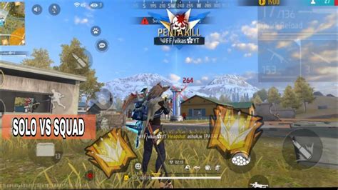 Free Fire Max🔥 Solo Vs Squad 🎮 Gameplay 📱poco X3 Pro 👽99