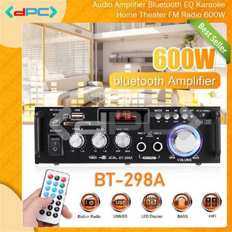 Jual Audio Ampli Amplifier Bluetooth Eq Karaoke Home Theater Fm Radio