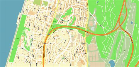 Yonkers New York Us Vector Map High Detailed Street Map Editable Adobe