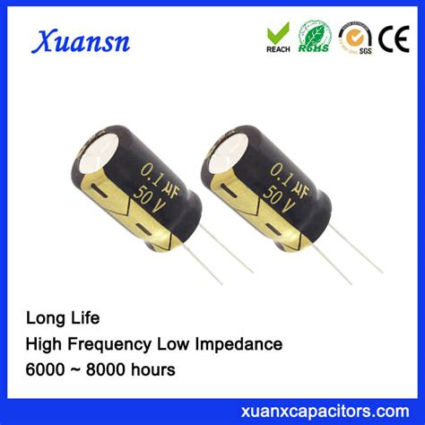 Small Size Radial 0 1 UF 50V Capacitor Electrolytic Supplier