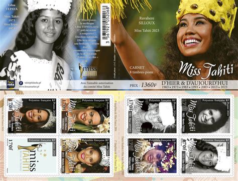 Carnet Timbres Polyn Sie Fran Aise Carnet Miss Tahiti La