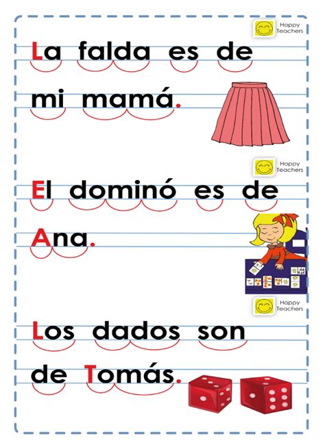 Cuaderno Bonito De Oraciones Para Practicar La Lectura Page