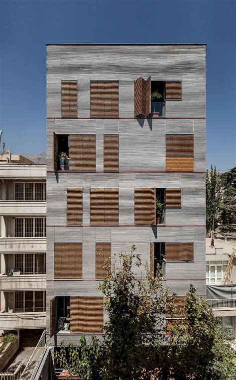 Ayeneh Office Gives Tehran Apartments A Textured Facade With Ridged ...