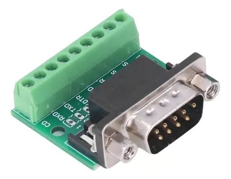 Conector Db9 Macho Adaptador Bornera Pcb Serie Rs232 Rs485 Mercadolibre