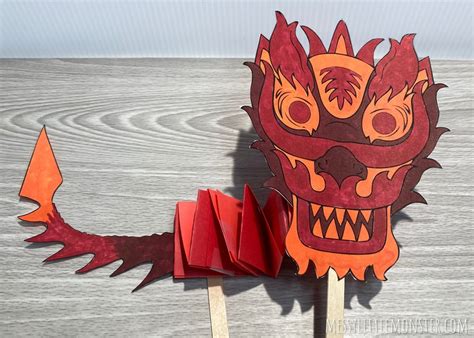 3 Fun and Easy Chinese New Year Dragon Puppets - Messy Little Monster