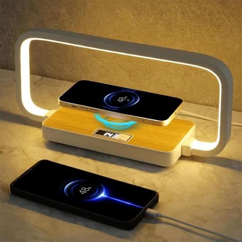 Lampe De Chevet Chargeur Sans Fil Tactile Avec Port Usb Chargeur