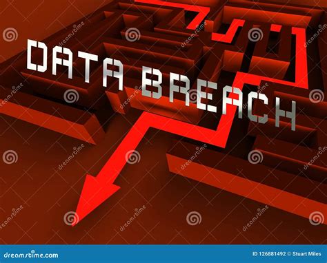 Cyber Security Breach System Hack 3d Rendering Stock Illustration