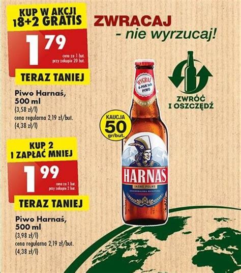 Promocja Piwo Harna Ml W Szklanej Butelce W Biedronka