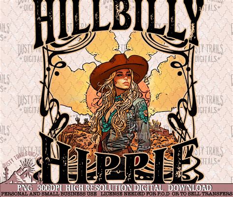 Hillbilly Hippie Digital Download Country Png Desert Png Western